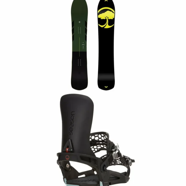 Arbor Coda Snowboard + Season Universal Snowboard Bindings 2025