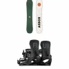 Arbor Element Decon Snowboard + Flux EM Snowboard Bindings 2025