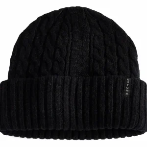 Women Autumn Wool Cable Knit Beanie