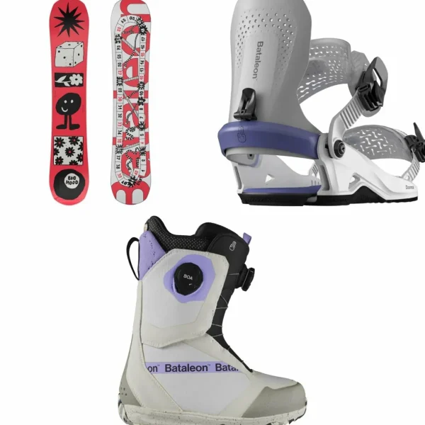 Bataleon Moodboard Snowboard + Donna Heelwrap Snowboard Bindings + Mosh BOA Snowboard Boots - Women's 2025