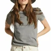 Women Brixton Carefree Organic GD Slim Crew T-Shirt - Women's