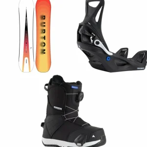 Kids Burton Custom Smalls Snowboard + Step On Snowboard Bindings + Smalls Step On Snowboard Boots - Kids'
