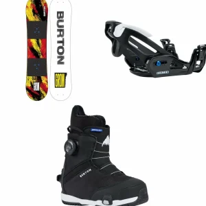 Kids Burton Grom Snowboard + Step On Grom Snowboard Bindings + Grom Step On Snowboard Boots - Kids 2025