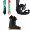 Burton Yeasayer Snowboard + Lexa EST Snowboard Bindings + Limelight Boa Snowboard Boots - Women's 2025