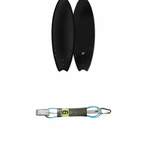 Catch Surf Blank Series 5'6 Fish - Tri Fin Surfboard + Pro-Lite 6' Comp Surfboard Leash
