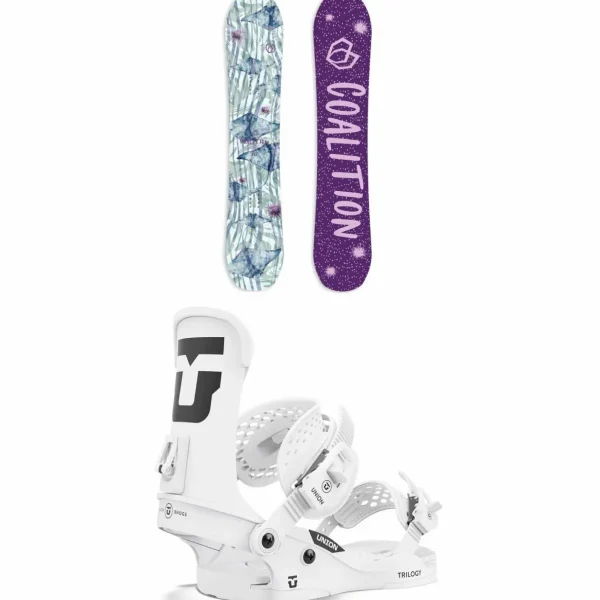 Coalition Snow Queen Bee Snowboard + Union Trilogy Classic Snowboard Bindings - Women's 2025