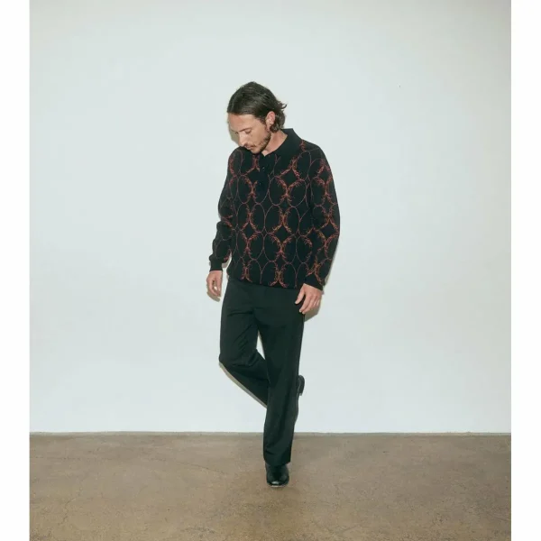 Former Coil Knit Long-Sleeve Polo - Men's