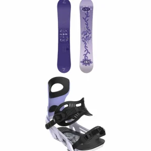 GNU Asym Velvet C2 Snowboard + Bent Metal Metta Snowboard Bindings - Women's 2025