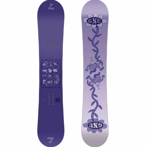 GNU Asym Velvet C2 Snowboard + Bent Metal Metta Snowboard Bindings - Women's 2025
