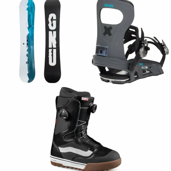 GNU GWO C3 LTD Snowboard + Bent Metal Joint LTD Snowboard Bindings + Vans Aura Pro Snowboard Boots 2025