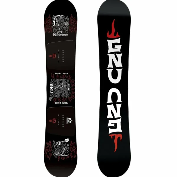 GNU Riders Choice Asym C2X Snowboard + Bent Metal Axtion Snowboard Bindings 2025