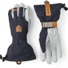 Women Hestra Army Leather Patrol Gauntlet Gloves