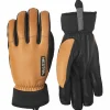 Women Hestra Army Leather Wool Terry Gloves