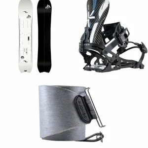 Jones Ultralight Stratos Splitboard + Karakoram Straightline + Split Interface Splitboard Bindings + Nomad Pro Universal Tail Clip Splitboard Skins 2025