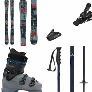 Kids K2 Dreamweaver Skis + Atomic Colt 7 GW Ski Bindings + Reverb Ski Boots + evo Lil Send'r Adjustable Ski Poles + evo Sessel Helmet + Goggle Combo - Kids'