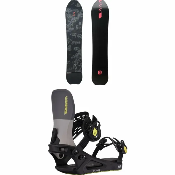 K2 Niseko Pleasures Snowboard + Bond Snowboard Bindings 2025