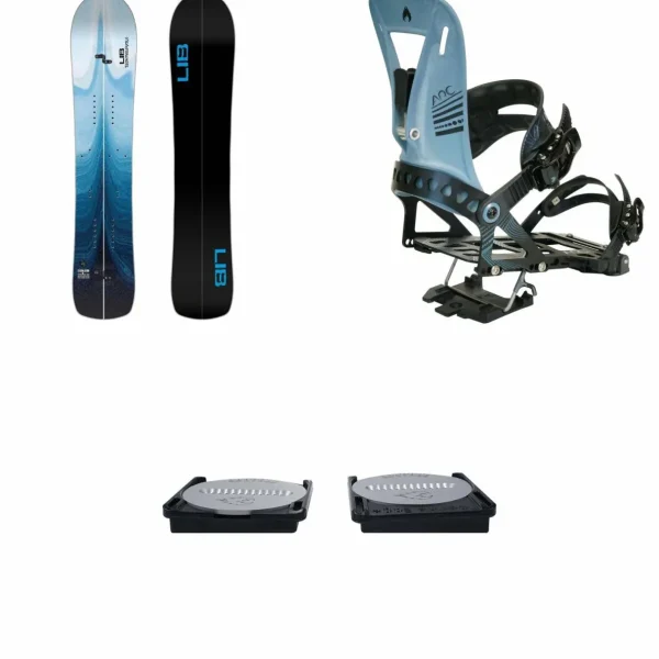 Lib Tech Escalator Splitboard + Spark R&D Arc ST Splitboard Bindings + Canted Pucks 2025