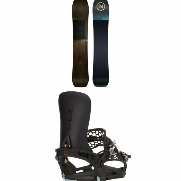 Nidecker Escape Plus Snowboard + Season Universal Snowboard Bindings 2025