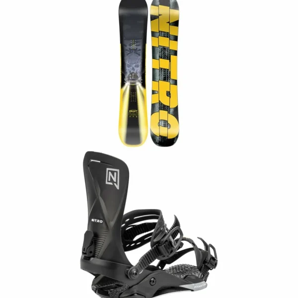 Nitro Beast Snowboard + Phantom Snowboard Bindings 2025