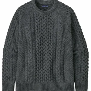 Women Patagonia Recycled Wool-Blend Cable Knit Crewneck Sweater - Unisex