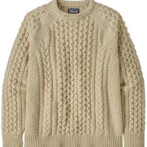 Women Patagonia Recycled Wool-Blend Cable Knit Crewneck Sweater - Unisex