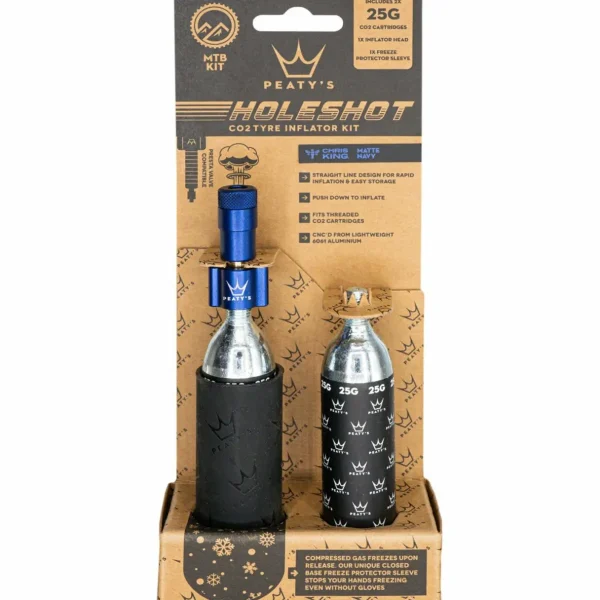 Peaty's Holeshot CO2 Tire Inflator Kit w/ Cartridges