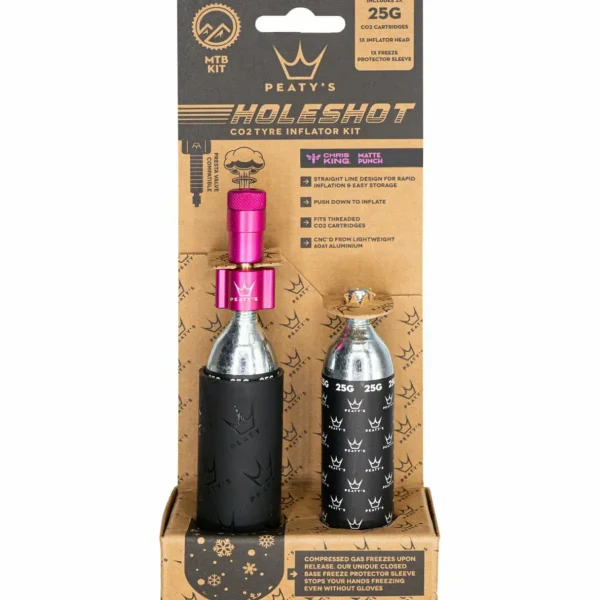 Peaty's Holeshot CO2 Tire Inflator Kit w/ Cartridges