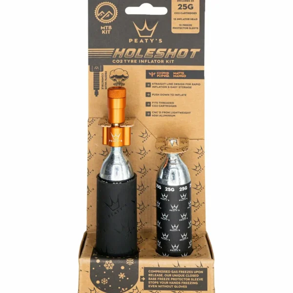 Peaty's Holeshot CO2 Tire Inflator Kit w/ Cartridges