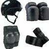 Pro-Tec The Classic Certified EPS Skateboard Helmet + Street Open Back Skateboard Knee Pads + Street Skateboard Elbow Pads + Street Skateboard Wrist Pads