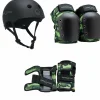 Pro-Tec The Classic Certified EPS Skateboard Helmet + Street Open Back Skateboard Knee Pads + Street Skateboard Wrist Pads