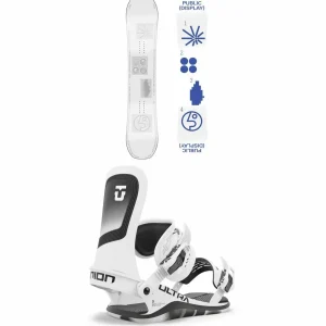 Public Snowboards Display Snowboard + Union Ultra Snowboard Bindings 2025