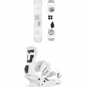 Public Snowboards Display Snowboard + Union Force Classic Snowboard Bindings