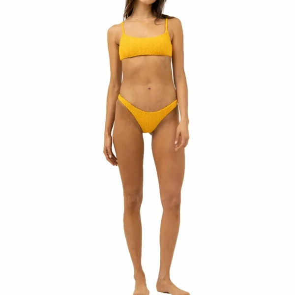 Women Rhythm Ripple Terry Crop Bikini Top - Women's