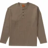 Rhythm Vintage Terry Long-Sleeve Henley Shirt - Men's