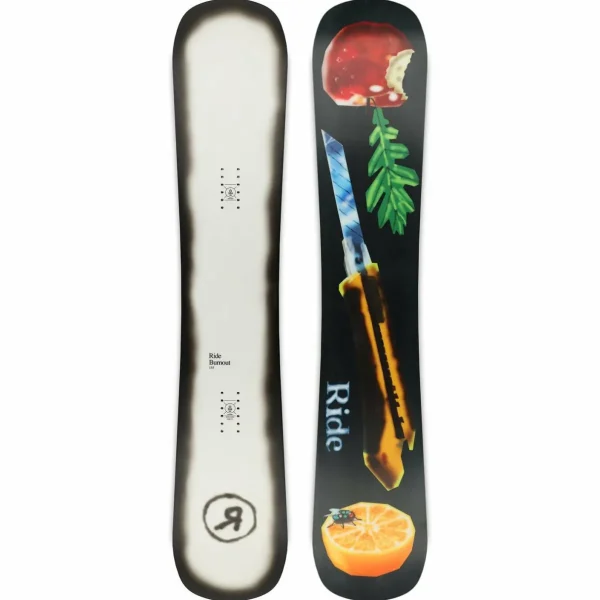 Ride Burnout Snowboard + A-10 Snowboard Bindings 2025