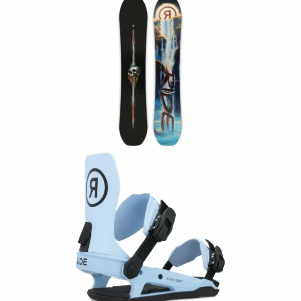 Ride Shadowban Snowboard + C-6 Snowboard Bindings 2025