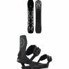 Ride Smokescreen Snowboard + A-6 Snowboard Bindings 2025