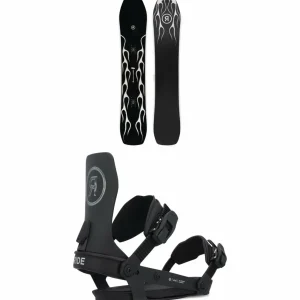 Ride Smokescreen Snowboard + A-6 Snowboard Bindings 2025