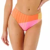 Women Rip Curl Day Break Mid Rise Good Bikini Bottoms - Women's
