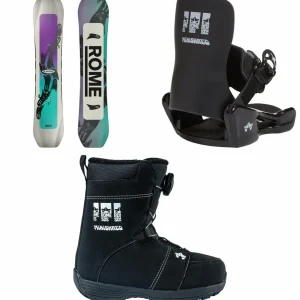 Kids Rome Slapstick Snowboard + Minishred Snowboard Bindings + Minishred Snowboard Boots - Kids 2025