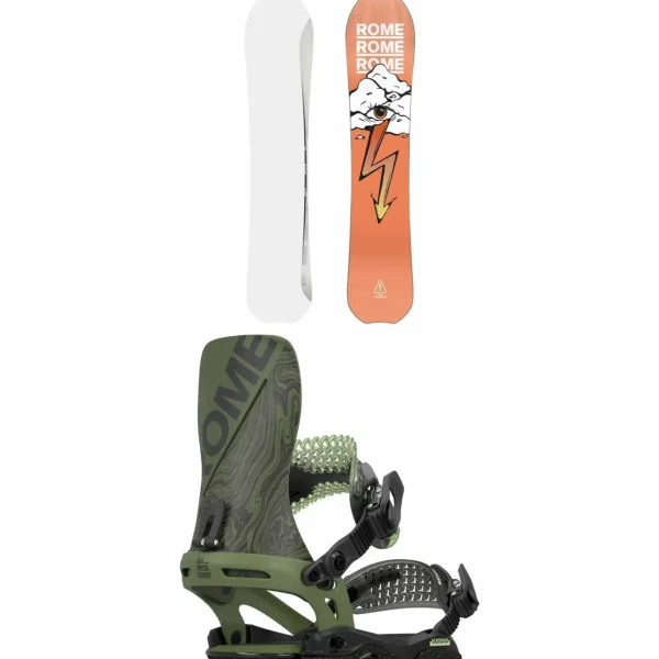 Rome Stale Fish Snowboard + Katana Snowboard Bindings 2025