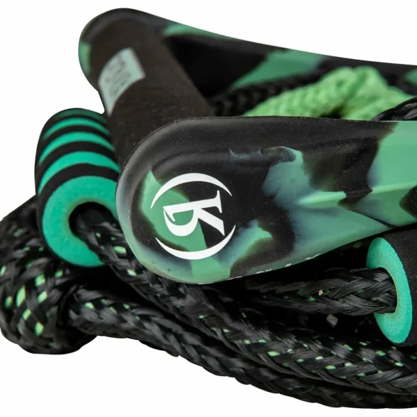 Ronix 11" Surf Handle + 30 ft 4-Section Spinner Silicone Surf Rope