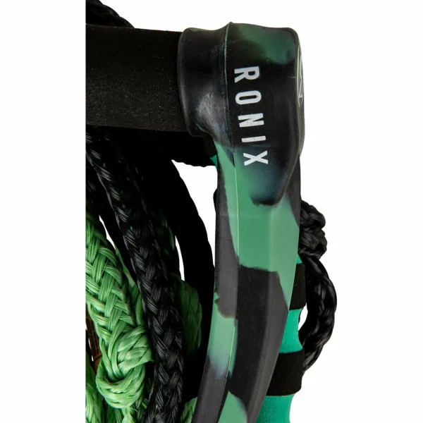 Ronix 11" Surf Handle + 30 ft 4-Section Spinner Silicone Surf Rope