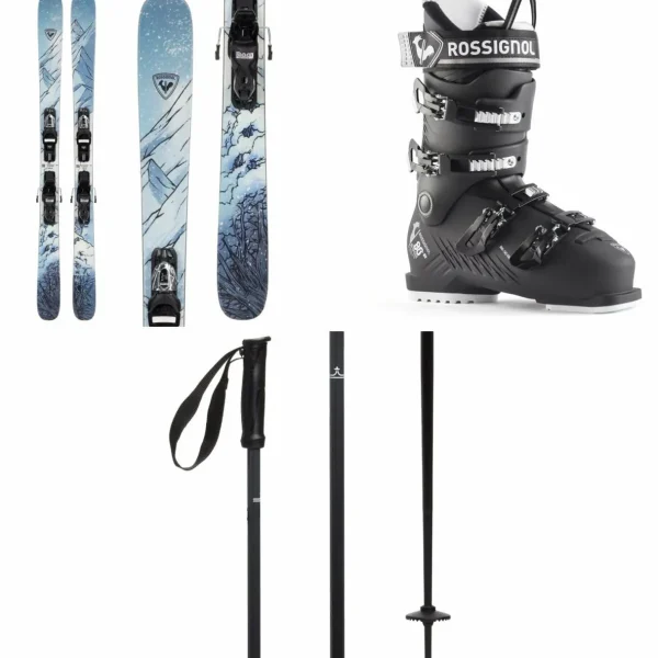 Rossignol Black Ops 92 Skis + Xpress 11 GW Bindings + Hi-Speed 80 HV Ski Boots + evo Merge Ski Poles 2024