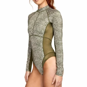 Women RVCA Blocked One Piece Rashguard - Women's