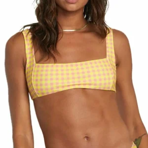 Women RVCA Sunkissed Square Neckline Bralette Swim Top - Women's