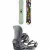 Salomon Abstract Snowboard + Hologram Snowboard Bindings 2025