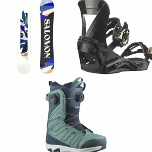 Salomon Rumble Fish Snowboard + Mirage Snowboard Bindings + Ivy BOA SJ Snowboard Boots - Women's 2025