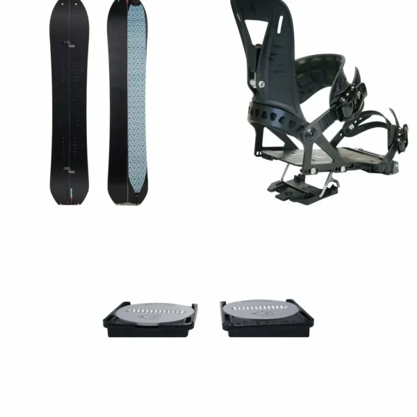 Season Pass Splitboard + Spark R&D Surge ST Splitboard Bindings + Canted Pucks 2025