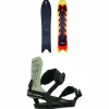 Sims Solo Snowboard + Ride x Autumn A-9 Snowboard Bindings 2024